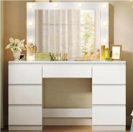 Toaletka WOLTU z LED i 7 szufladami