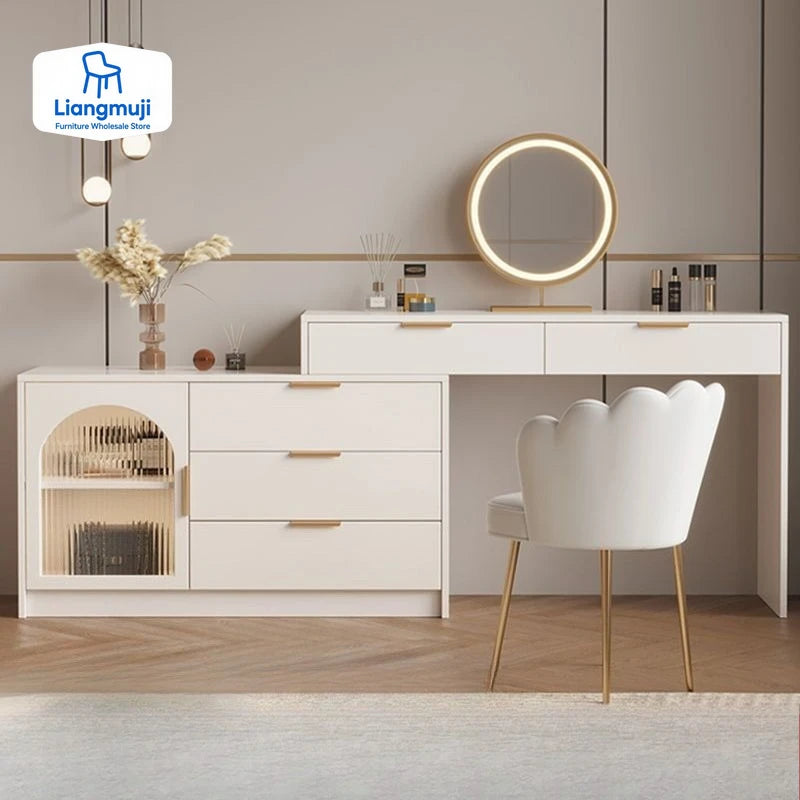 Girl's Modern Vanity Set with Drawer