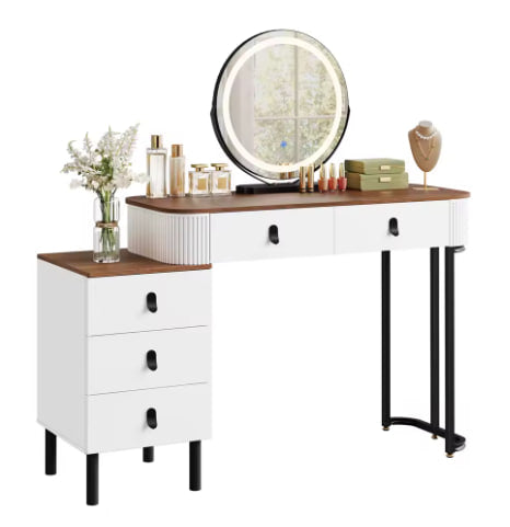 Toaletka WOLTU z LED i ruchomym lustrem