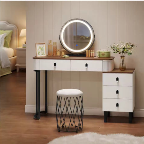 Toaletka WOLTU z LED i ruchomym lustrem