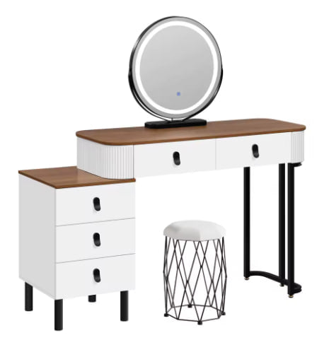 Toaletka WOLTU z LED i ruchomym lustrem