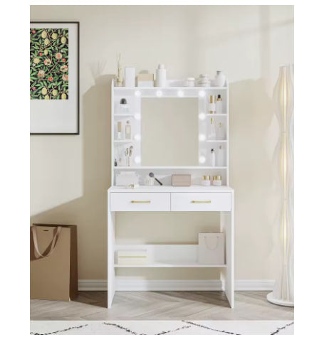 Toaletka z lustrem i oświetleniem LED