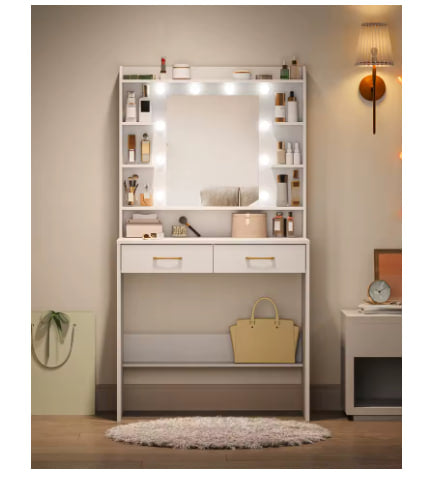 Toaletka z lustrem i oświetleniem LED